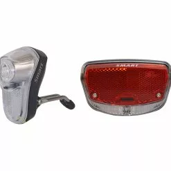 Smart Bike Smart 0,5 Watt + Baglygte LED – Lygtesæt – Inkl. Batterier