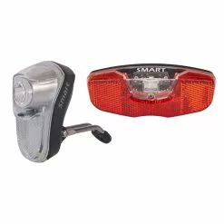 Smart Bike Smart 0,5 Watt + Baglygte Diode Lys – Lygtesæt – Inkl. Batterier