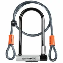 Kryptonite New-U – Bøjlelås Med Wire – U-Lock 10,2×22,9cm – Med 120cm Flex Wire