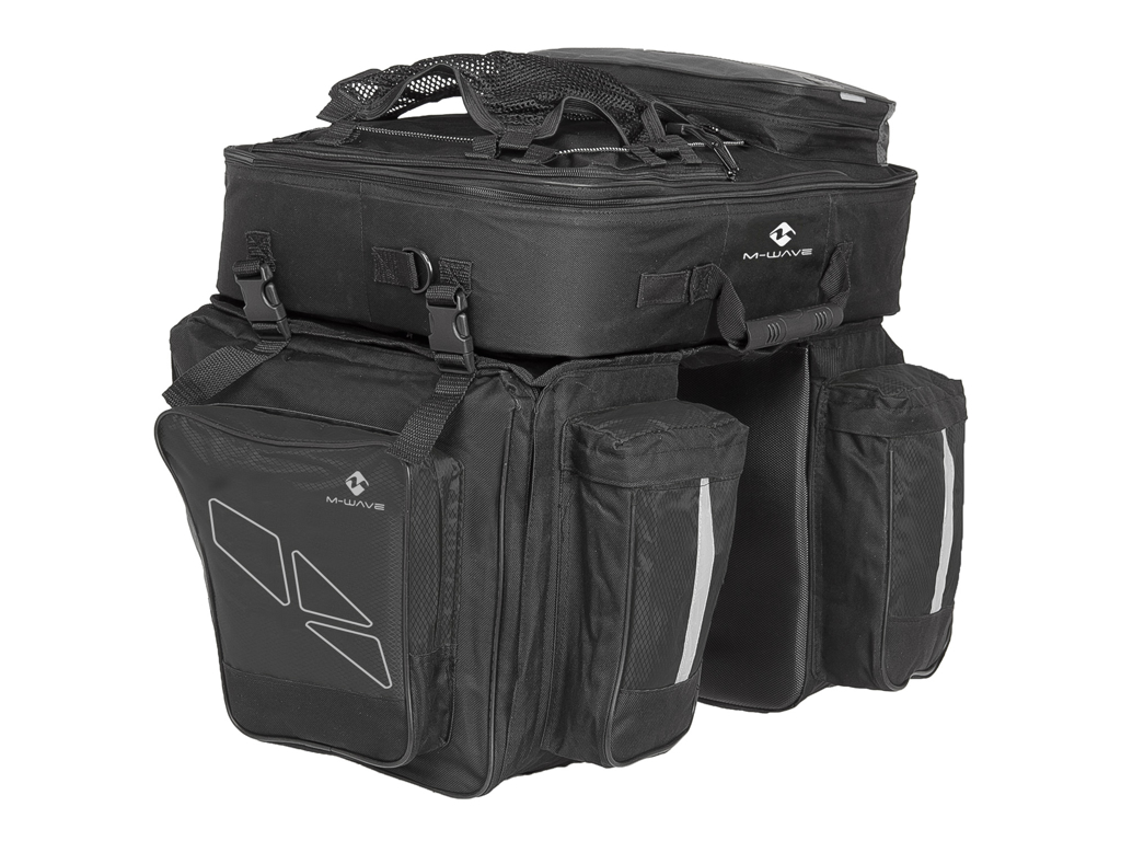 M-Wave Amsterdam Triple – Cykeltaske Til Bagagebærer – Toptaske + 2 Sidetasker – Sort – St 3 M-Wave Amsterdam Triple – Cykeltaske Til Bagagebærer – Toptaske + 2 Sidetasker – Sort – St