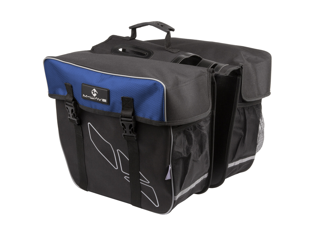 M-Wave Amsterdam Double – Cykeltaske Til Bagagebærer – Dobbelttaske – Sort/Blå – Str. 2×30 3 M-Wave Amsterdam Double – Cykeltaske Til Bagagebærer – Dobbelttaske – Sort/Blå – Str. 2×30